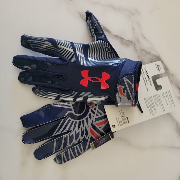 Under Armour UA F8 Novelty Limited Edition Football Gloves GlueGrip Men’s Size L - Picture 3 of 4